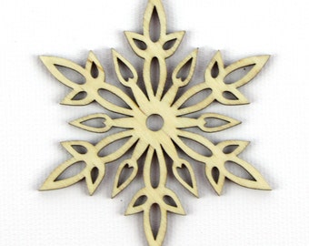 Snow Swords - Laser Cut Wood Snowflake in Multiple Sizes and Quantity Discounts