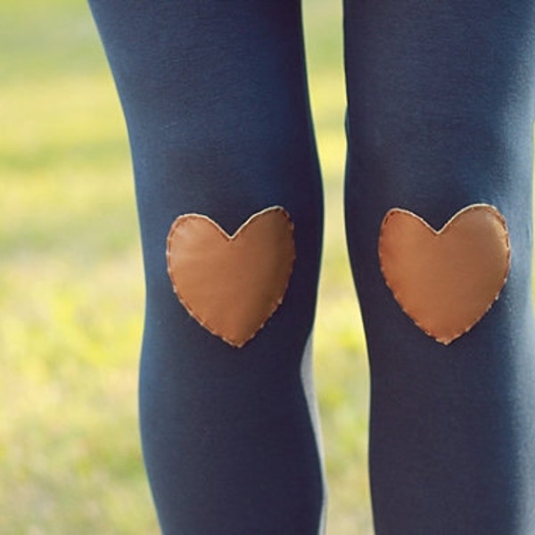 My Leather Heart Navy Leggings // size large