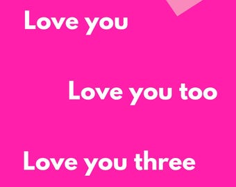 Cartolina "Ti amo anch'io"