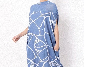 Printed Caftan Dress Floral Designs For Women's Summer