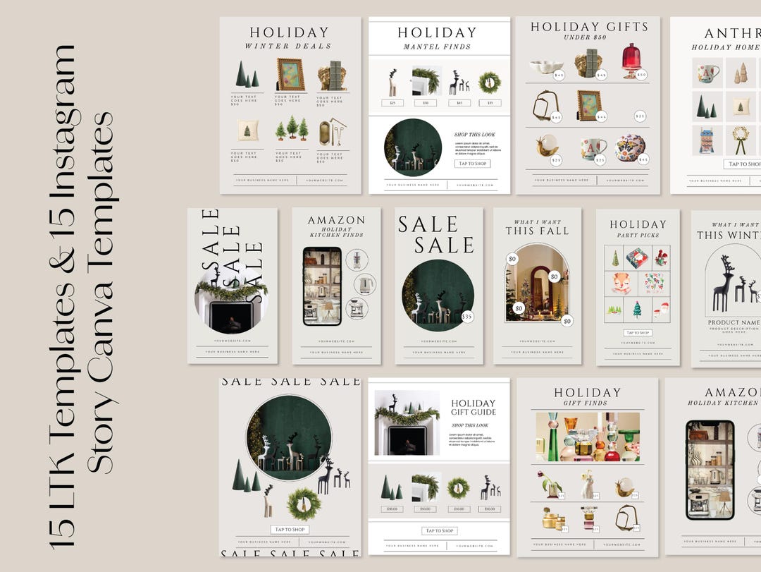 30 Editable Canva LTK Templates, LTK Template, Instagram Story Template ...