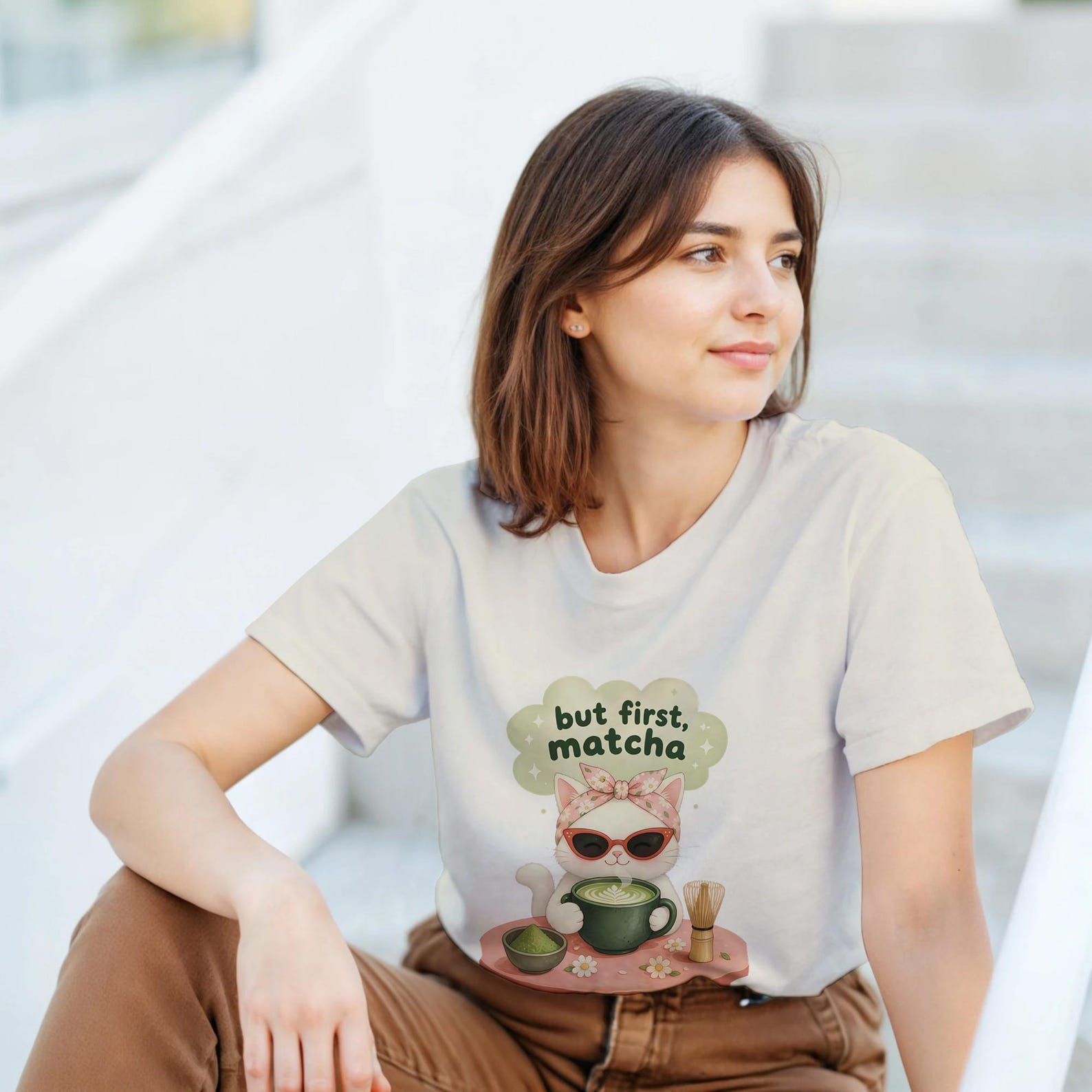 But First Matcha Vintage Graphic Tee for Women
