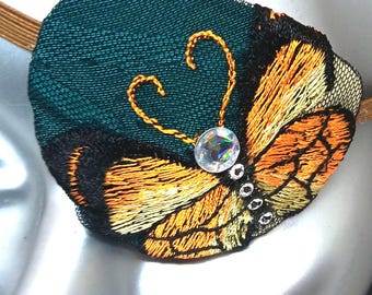 Embroidered handmade Butterfly Eye Patch, Royal Design,  Fashion Accessory proSEOhq handcrafted artisan unisex optical accessori