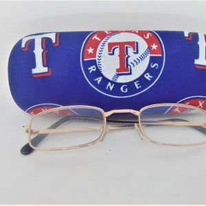 Estuche rígido para gafas unisex para adultos hecho a mano con temática de TEXAS RANGERS/belleza y salud/bolsos y carteras/cuidado de los ojos/estuche para gafas/estuches para accesorios/