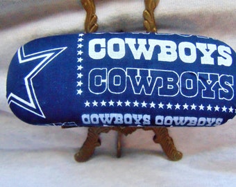 Adult unisex hard eyeglass case/  handmade/ DALLAS COWBOYS theme/health & beauty/bath body / vision accessory /