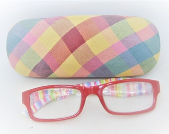 Unisex handmade hard eyeglass case "MADISON AVENUE"/vision accessory/ bag or purse item/ durable/ 5 Star Seller