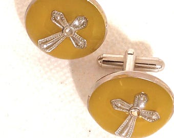 Men's cufflinks "THE CRUSADER" handmade dominican amber embedded with a Cross symbol/ 2 STYLES proSEOhq