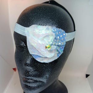 Sequin Chiffon Eye Patch: Handmade Gemstone Glitter Band Fashion Accessory proSEOhq