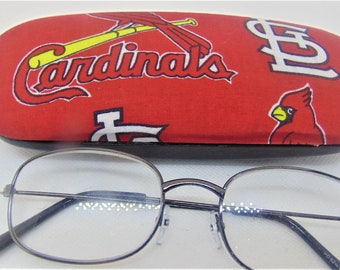 Adult Unisex handmade hard eyeglass case/ST. LOUIS CARDINALS theme/vision accessory/eye wear art/health & beauty/bags or purses/adult gift