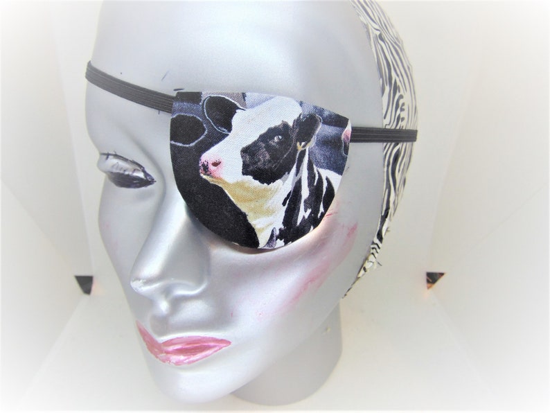 Unisex handmade eye patch OLD BOSSY/ cow theme/ | Etsy