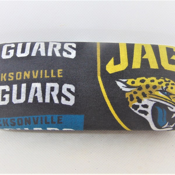 Unisex hard eyeglass case-JACKSONVILLE JAGUARS theme-vision accessory-eye wear aid- purse or bag item- vision art- artsy- health & beauty