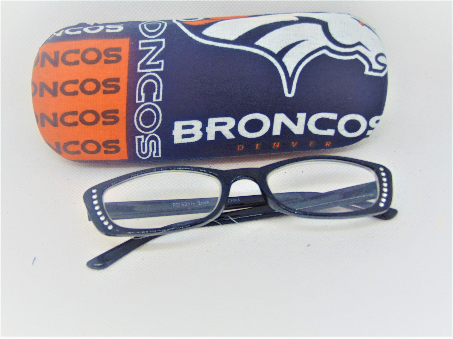 Adult unisex handmade hard eyeglass case / Denver Bronco/2 Etsy