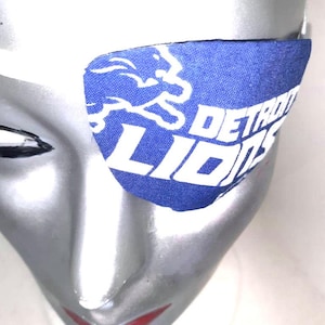 Handmade Detroit Lions Eye Patch: Unisex Cotton Vision Aid