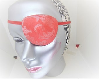 Woman's handmade eye patch, "ELEGANT FLORAL"/ Choose from  4 colors/ vision care/ vision aid/ cataract aid/health & beauty/ high fashion