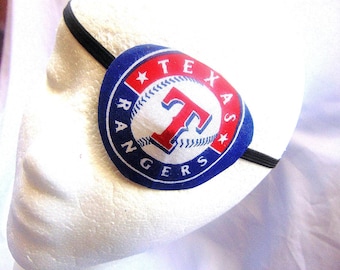 Tapa-olho Texas Rangers, acessório de visão artesanal unissex proSEOhq