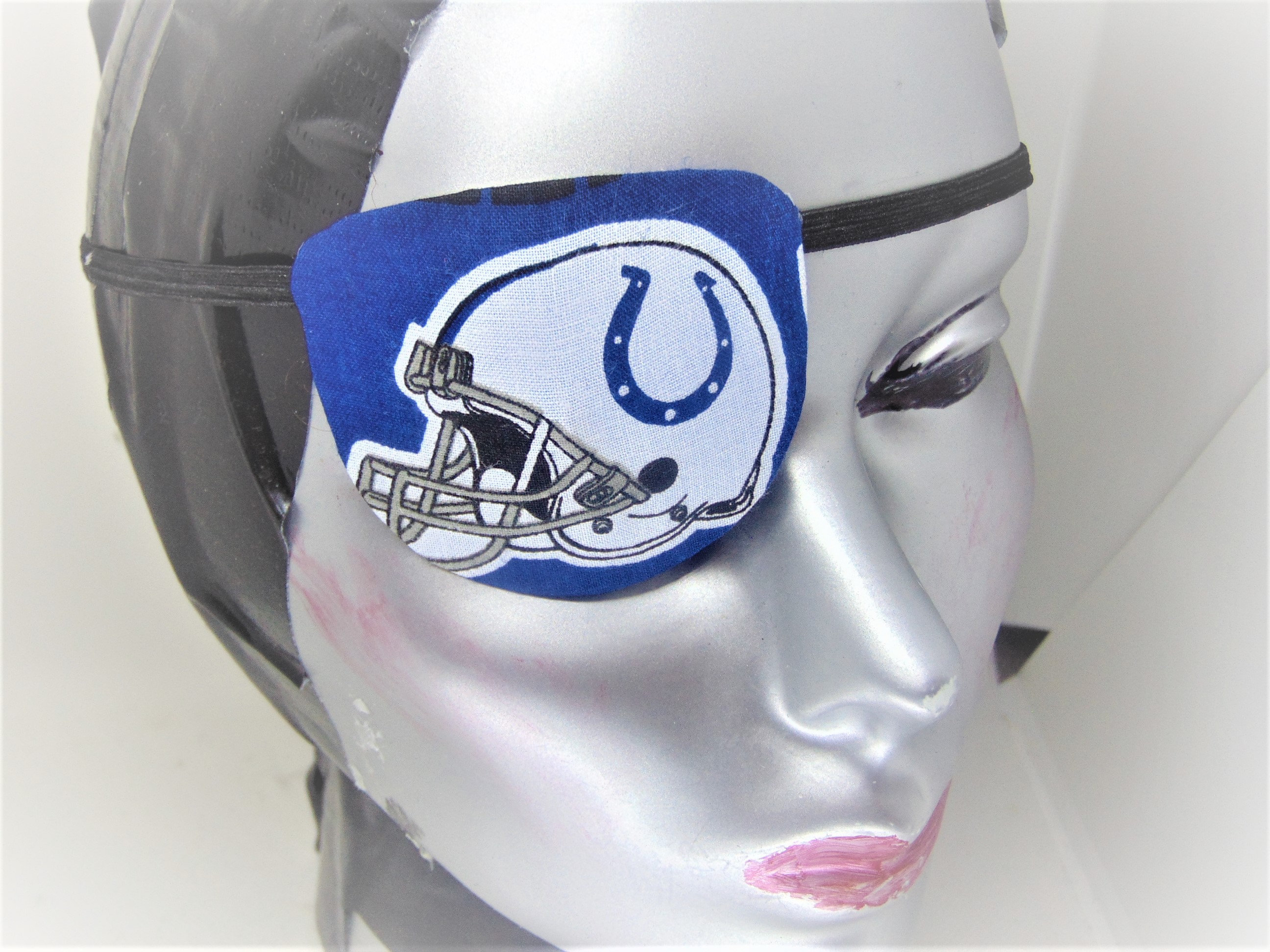 Indianapolis Colts Eye Patch: Handmade Cotton NFL fashion designer proSEOhq