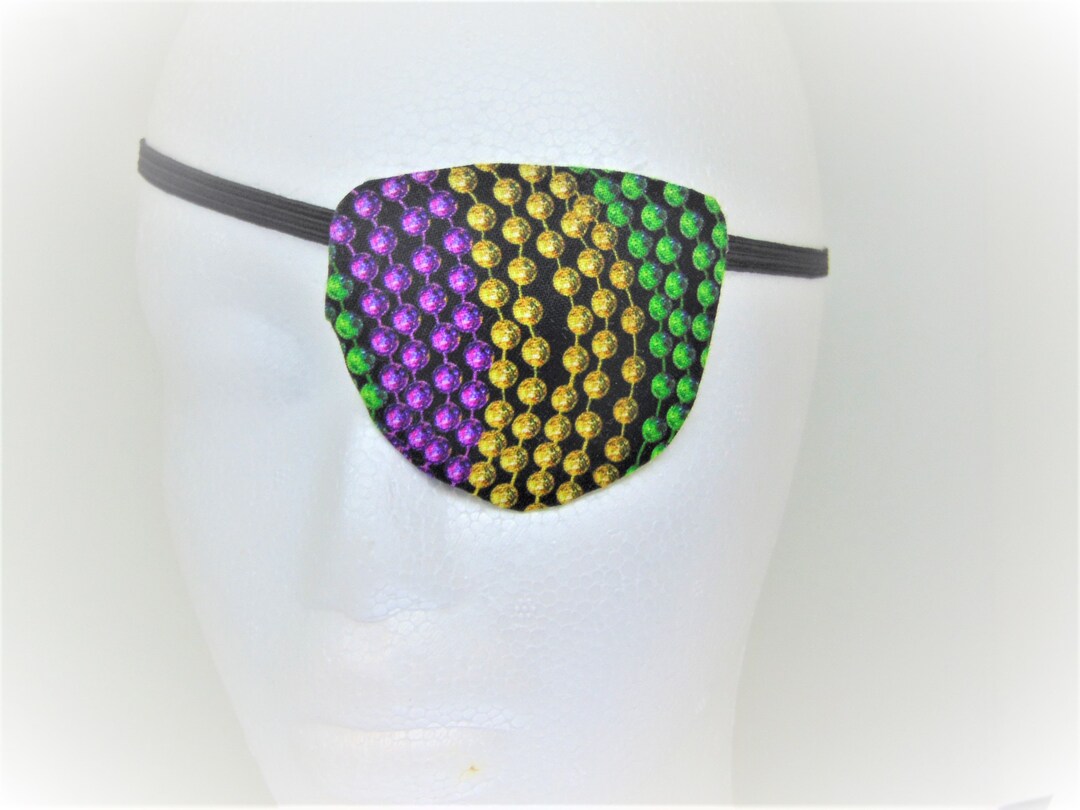 Woman's Handmade Cotton Eye Patch colorful Beads/ Eye Care/ Cataract
