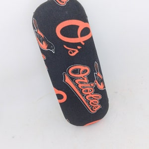 Adult unisex handmade hard eyeglass case/BALTIMORE ORIOLES theme/vision accessory/ health & beauty/bag or purse item/ ocular aid/adult gift image 3