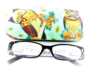 Handmade OWL Eyeglass Case: very durable hard case/ 5-STAR SELLER fashion style unisex proSEOhq
