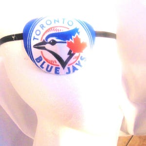 Adult unisex handmade eye patch/TORONTO BLUE JAYS theme-fashion eye patch- aid-vision aid- medical eye patch-ocular aid-stylish eye patch