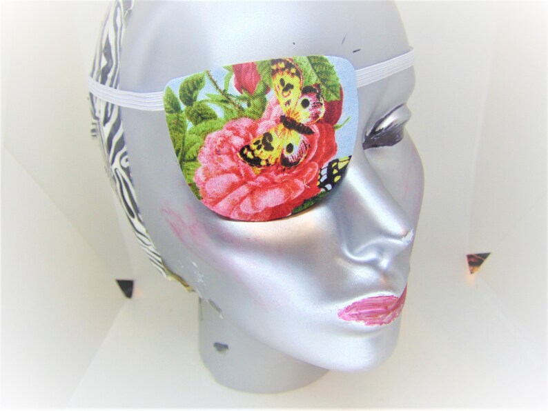 Woman's expertly handmade eye patch/BUTTERFLIES/ three Etsy