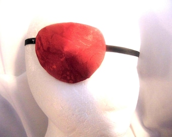 Tapa-olho vermelho feito à mão: Auxílio para visão em algodão, unissex, elegante e exclusivo, proSEOhq