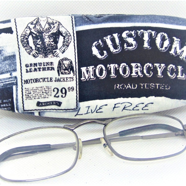 Estuche para gafas de moto hecho a mano: Moda masculina y femenina, proSEOhq, artesanal.