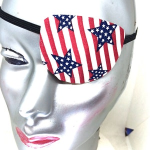 大人用ユニセックスアイパッチ-OLD GLORY" - 手作りアイパッチ-カスタムアイパッチ-ファッションアイパッチ-ファンシーアイパッチ-女性用アイパッチ