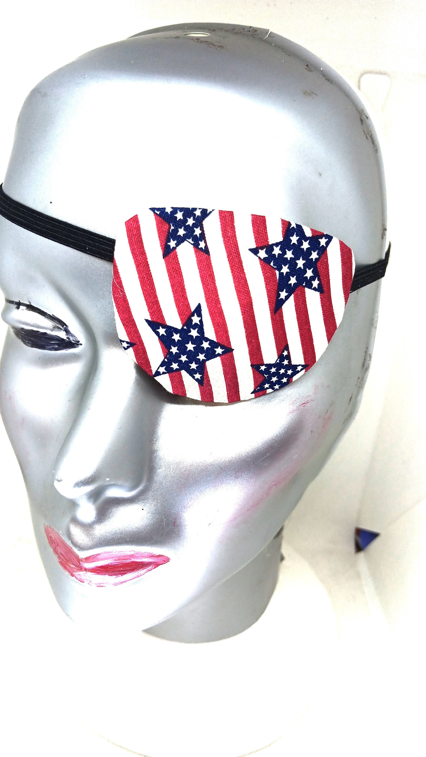 Adult unisex eye patches-OLD GLORY" - handmade eye patch-custom eyepatch-fashion eye patch-fancy eye patch-woman's   eye patch