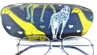 GLOBLELAND 2 Custodie Morbide Per Occhiali A Forma Di Giraffa - PU Colorato, Con Chiusura A Molla, Protezione Anti-graffio