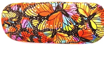Adult unisex handmade hard eyeglass cases, "BUTTERFLIES"/ vision accessory/health & beauty/bag or purse item/accessory case