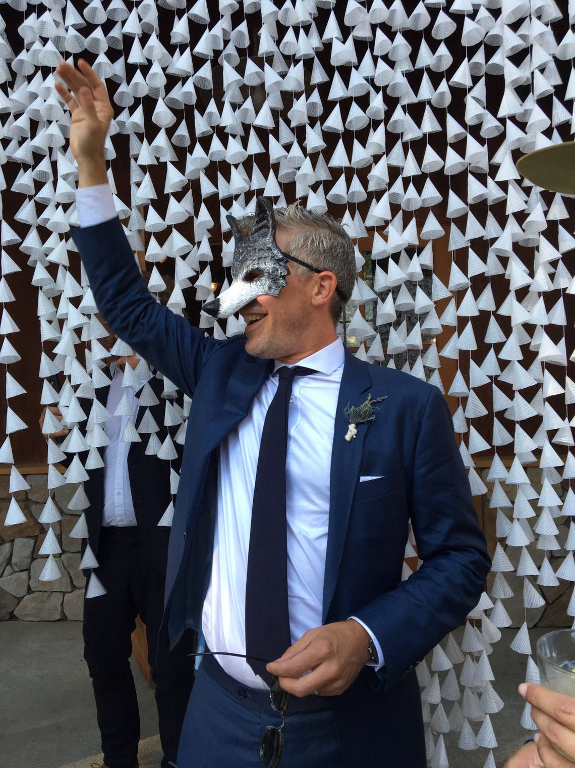 White Wax Paper Cone Backdrop for Wedding / Wall Hanging / Etsy