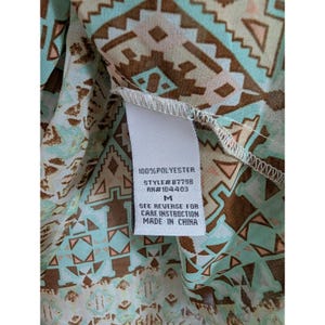 Anthropologie Blu Pepper Vintage Blouse Women Medium Brown Boho Tribal image 3