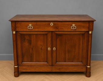 Empire/Restoration period solid walnut sideboard – 19th century