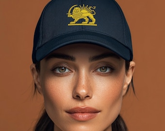 Gorra de papá con león y sol de Irán, regalo de herencia persa para iraníes con emblema bordado
