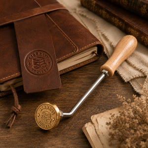 Timbro in ottone personalizzato per pelle, ferro da marchiatura personalizzato per pelle, timbro per goffratura logo per lavorazione della pelle, regalo per artigiani