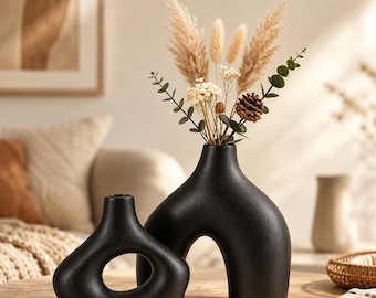 1971 Wedgwood Black Basalt Jasperware Miniature Vase, Neoclassical