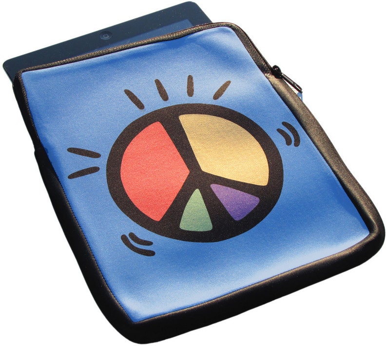 2 and 3 Neoprene Zippered Case Peace iPad 1 50/% off iPad Case Sale
