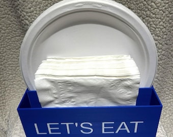 10 3/8" Disposable Paper Plate & Napkin Holder, Plate Caddy