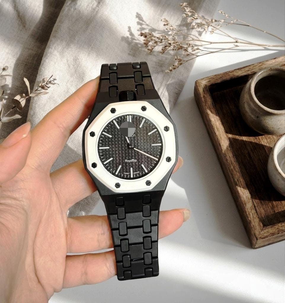 AP×Swatch  Pop 専用クリーム色レザーストラップ 美品 Ap watch strap - Etsy 日本