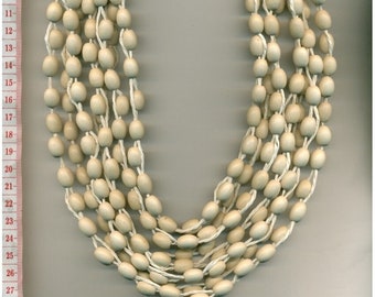 Collana XL, collana realizzata con materiali naturali, collana boho, collana grande e funky, gioielli unici fatti a mano, 2221-2201