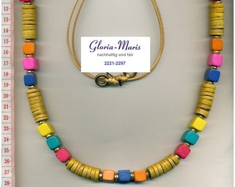 Halskette XL Statement, Halskette aus Naturmaterialien, Boho Halskette, chunky funky big necklace, handgemachter Unikatschmuck,  2221-2297