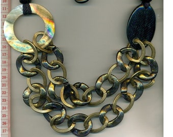 Halskette, XL Statement Halskette, funky Statement Schmuck, bunte Halskette, chunky necklace, big necklace, handgemachtes Unikat / 22-1936