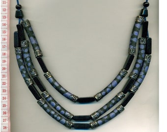 Halskette, XL Statement Halskette, funky Statement Schmuck, bunte Halskette, chunky necklace, big necklace, handgemachtes Unikat / 22-1941