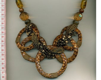 Collier, collier de déclaration XL, bijoux de déclaration funky, collier coloré, collier trapu, grand collier, unique fait à la main / 22-1807