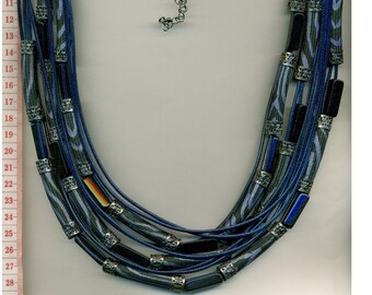 Halskette, XL Statement Halskette, funky Statement Schmuck, bunte Halskette, chunky necklace, big necklace, handgemachtes Unikat / 22-1945