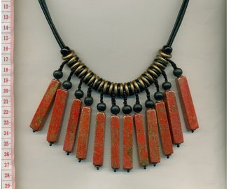 Collier, collier de déclaration XL, bijoux de déclaration funky, collier coloré, collier trapu, grand collier, unique fait à la main / 22-1820