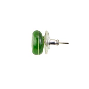 Mini Capiz earrings showing side view with pierce