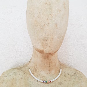 Pride Collection necklace with 5 mm shells and wooden beads, length approx. 45 cm / Surfer Beach, Boho Island Beachwear, OBX Fashion, LGBT, BG2894 image 3