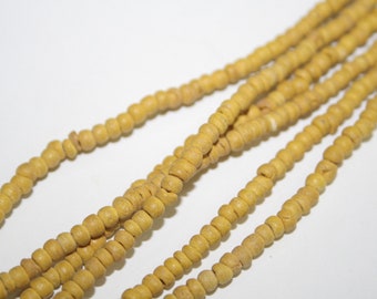 2-3mm Coconutshell Pucalet Rondelle 38cm strand, hole approx. 0.5mm, natural coconut beads, natural beads bio coco beads